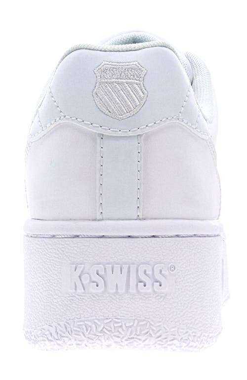 Shop K-swiss Classic Pf Platform Sneaker In White/white