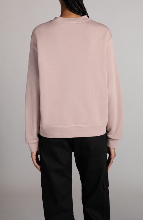 Shop Moncler Mixed Media Virgin Wool & Cotton Sweatshirt In Etherea