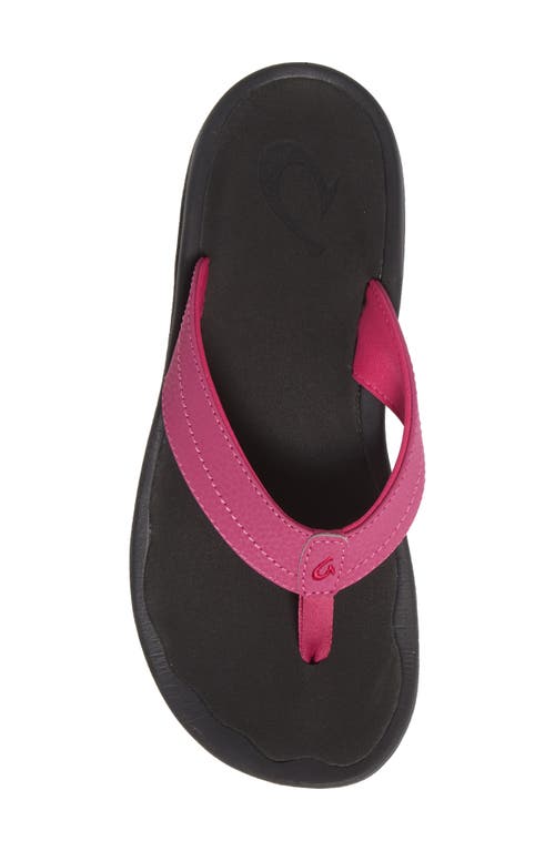 Shop Olukai Ohana Flip Flop In Orchid Flower/black