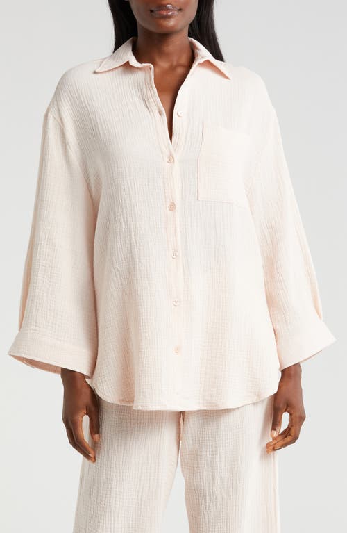 Papinelle Ashley Texture Cotton Oversize Pajama Top Shell at Nordstrom,