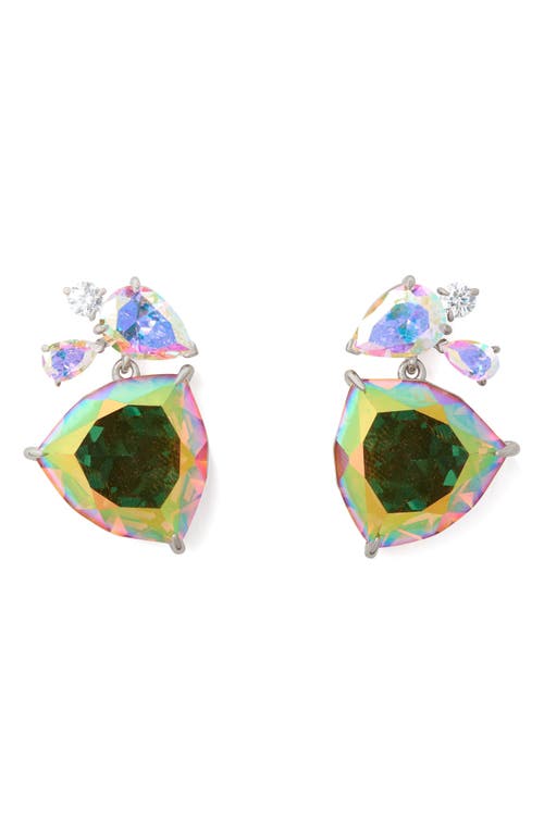 Kate Spade New York double drop earrings in Green/silver Multi 