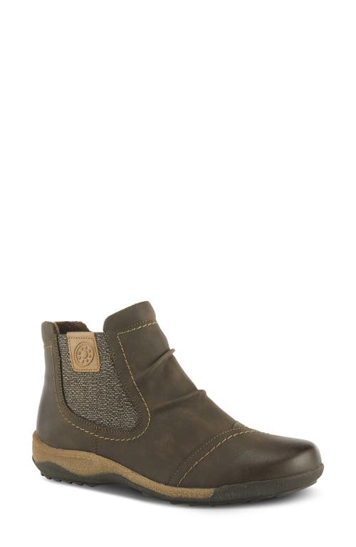 Spring Step Atella Water Resistant Bootie In Dark Brown