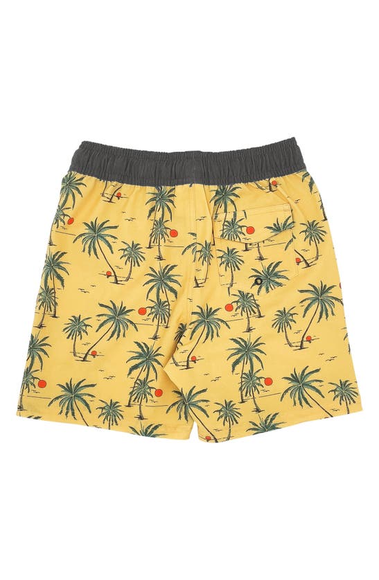 Shop Feather 4 Arrow Kids' Sunset Tropics Board Shorts In Buff Yellow