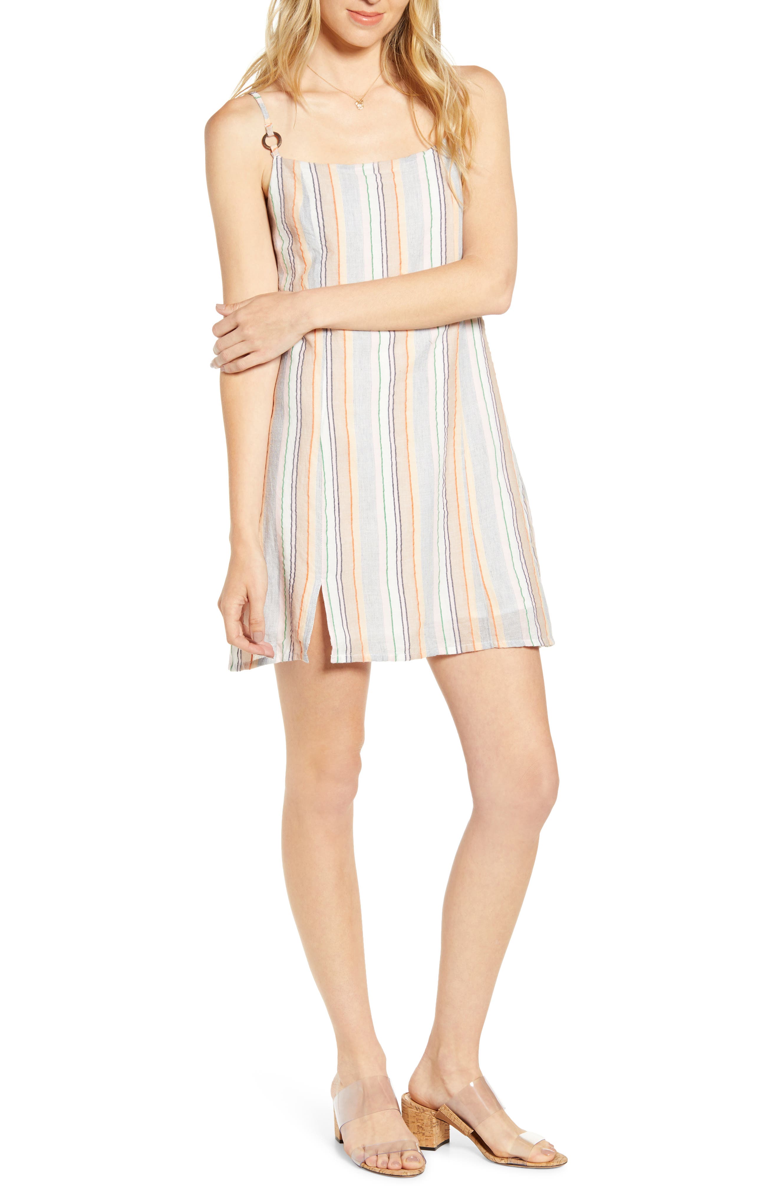 Minkpink Mahi Ruffle Hem Minidress, White