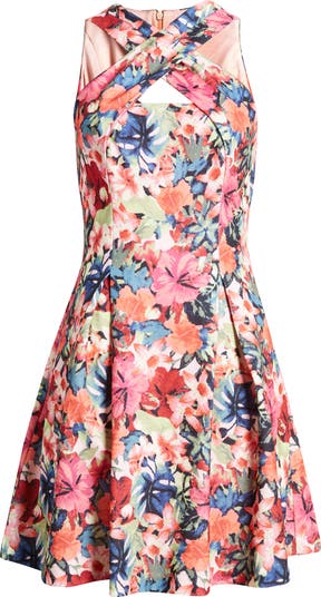 Vince camuto floral outlet scuba dress