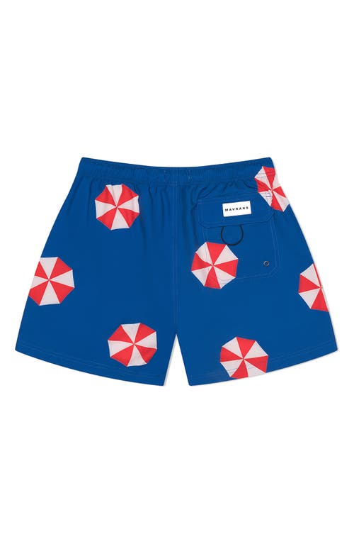 Mavrans Umbrella Waterproof Swim Trunks In Blue