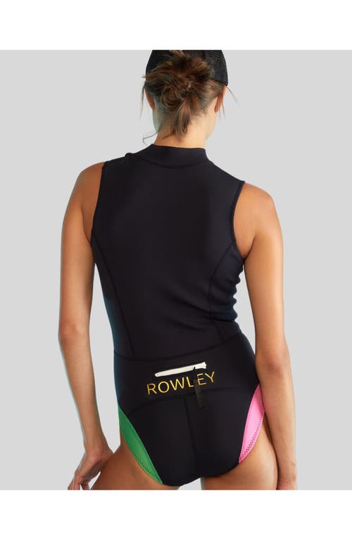 Cynthia Rowley Women's Byron Sleeveless Wetsuit In Black Multi