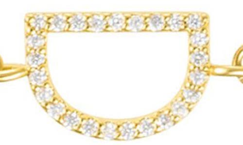 Adornia Pavé Cubic Zirconia Initial Anklet In Gold-d