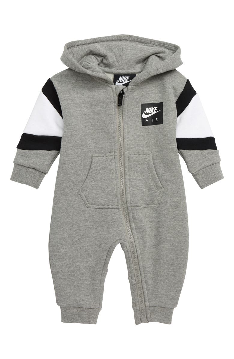 Nike Air Hooded Fleece Romper (Baby) | Nordstrom