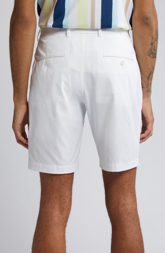 Shop J. Lindeberg Vent Tight Flat Front Performance Golf Shorts In White