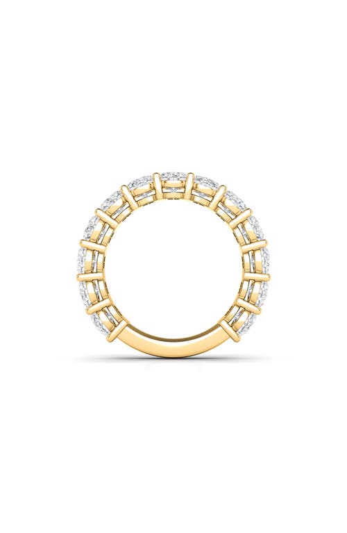 Hautecarat Oval Cut Lab Created Diamond Eternity Band In Yellow Gold