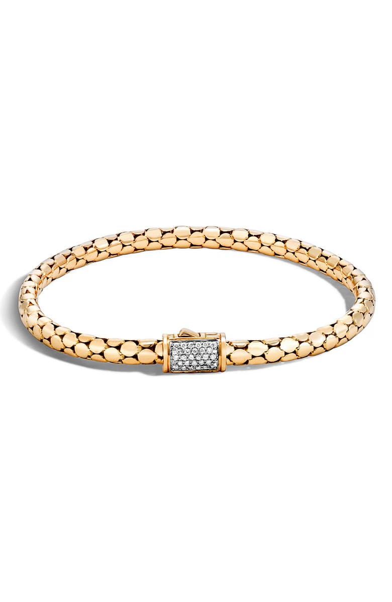 John Hardy Dot Diamond Chain Bracelet, Main, color, 