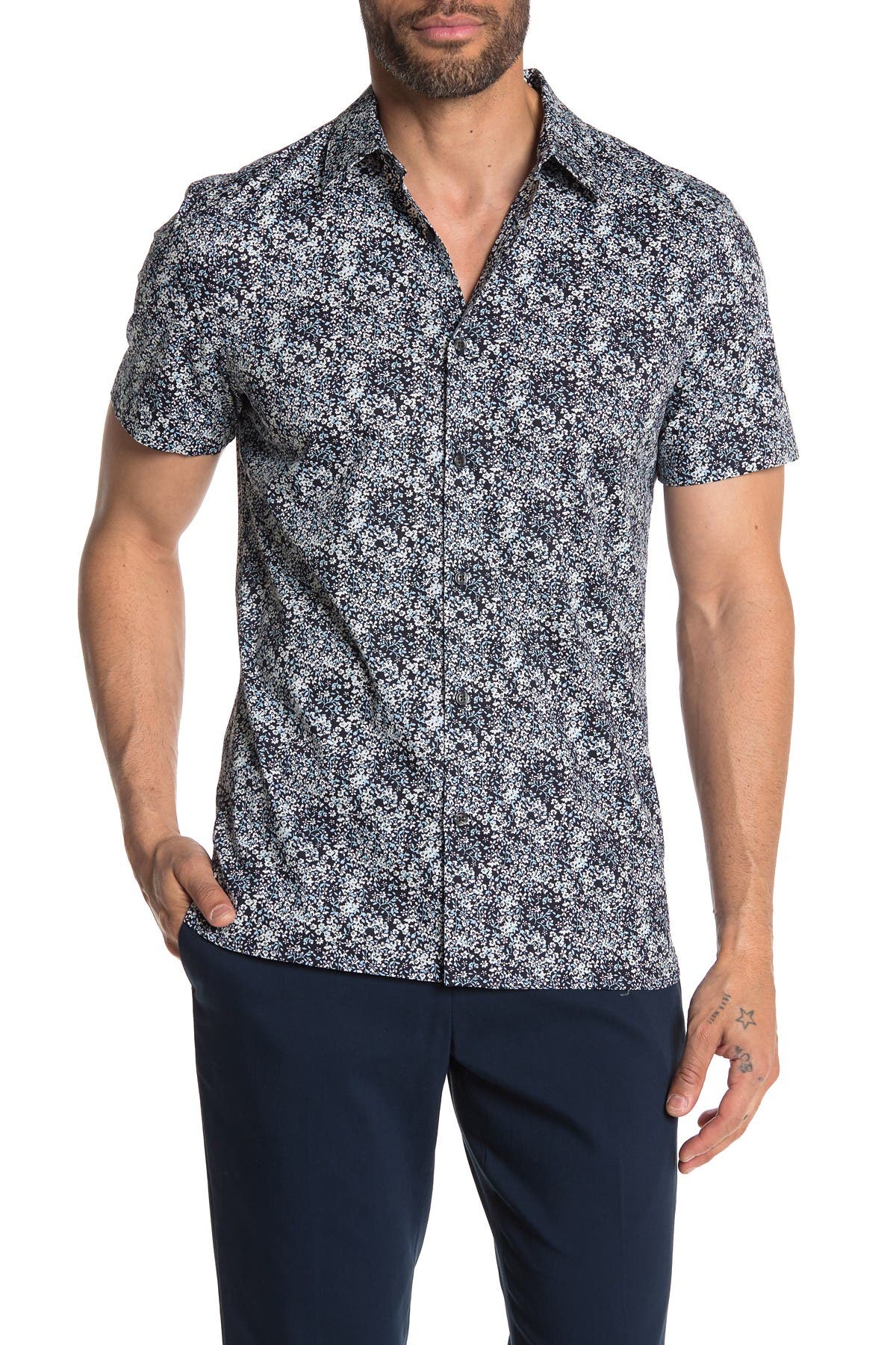 perry ellis slim fit stretch shirt