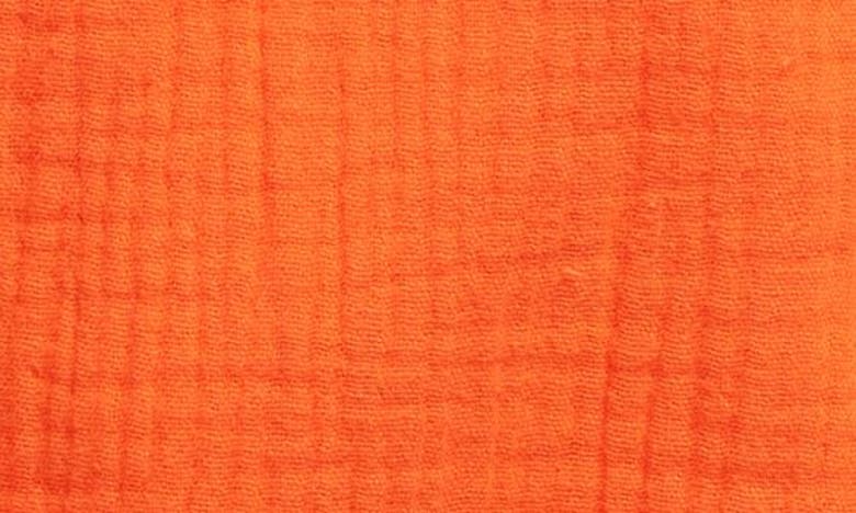 Shop Tiny Tribe Kids' Ruffle Cotton Gauze Top In Tangerine
