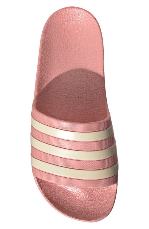 Shop Adidas Originals Adidas Adilette Aqua Slide Sandal In Wonder Mauve/wonder White