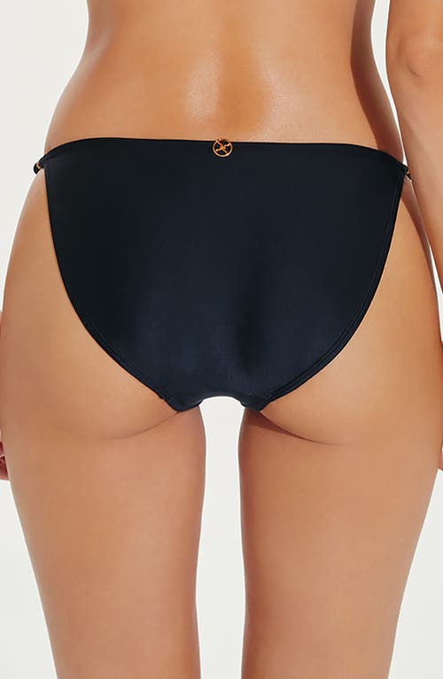 Vix Swimwear Vix Paula Hermanny Beaded & Knot Detail Bikini Bottoms In Black