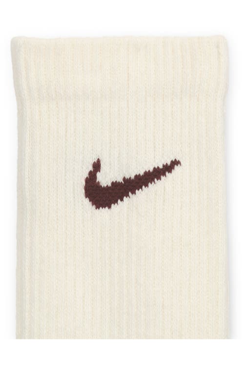 Shop Nike 2-pack Dri-fit Everyday Plus Cushioned Crew Socks In Beige/multi