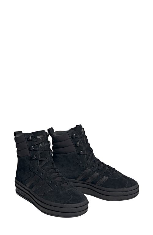 adidas Gazelle High Top Sneaker Black/Black/Black at Nordstrom,