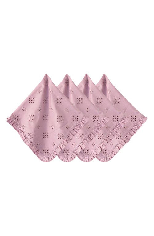 JULISKA JULISKA EYELET SET OF 4 COTTON NAPKINS 