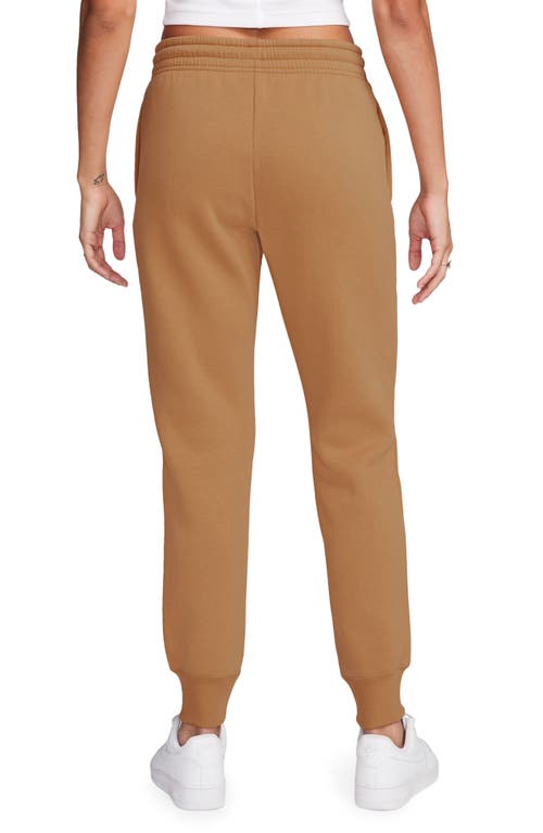 Shop Nike Sportswear Phoenix Fleece Mid Rise Joggers In Flax/sail