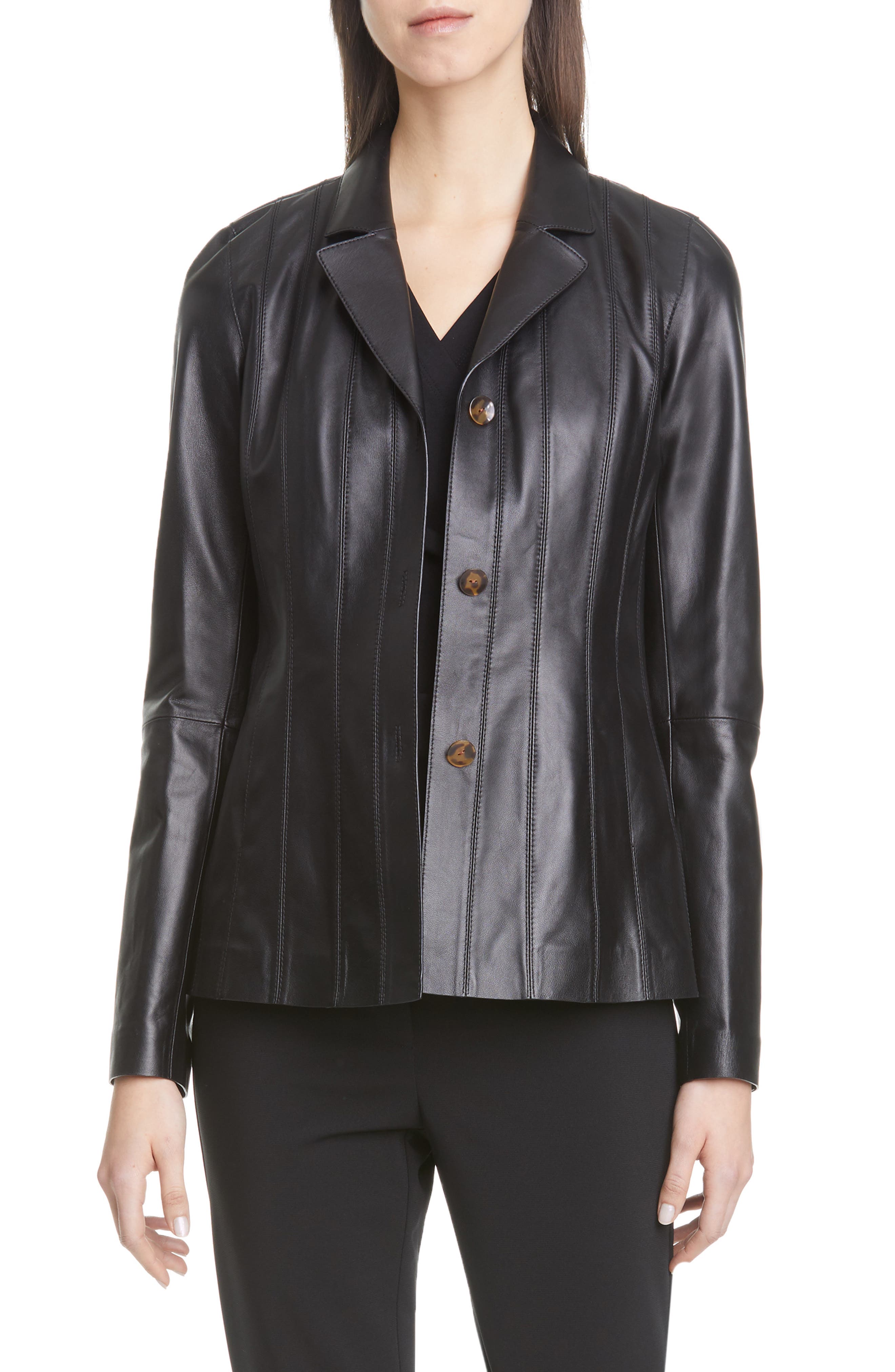 Lafayette 148 New York Warrick Leather Jacket Nordstrom