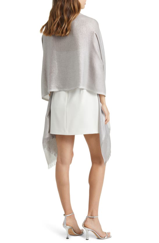 Nordstrom Metallic Lightweight Wrap In Silver