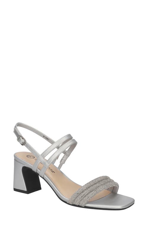 Bella Vita Majesty Slingback Sandal in Silver 