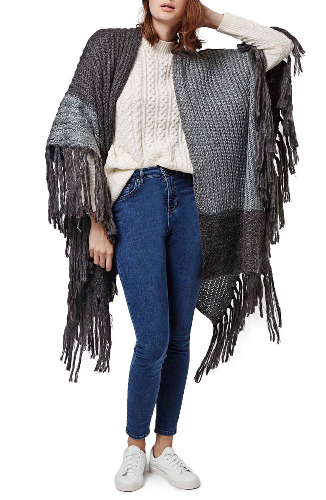 Knit Tassel Cape Nordstrom