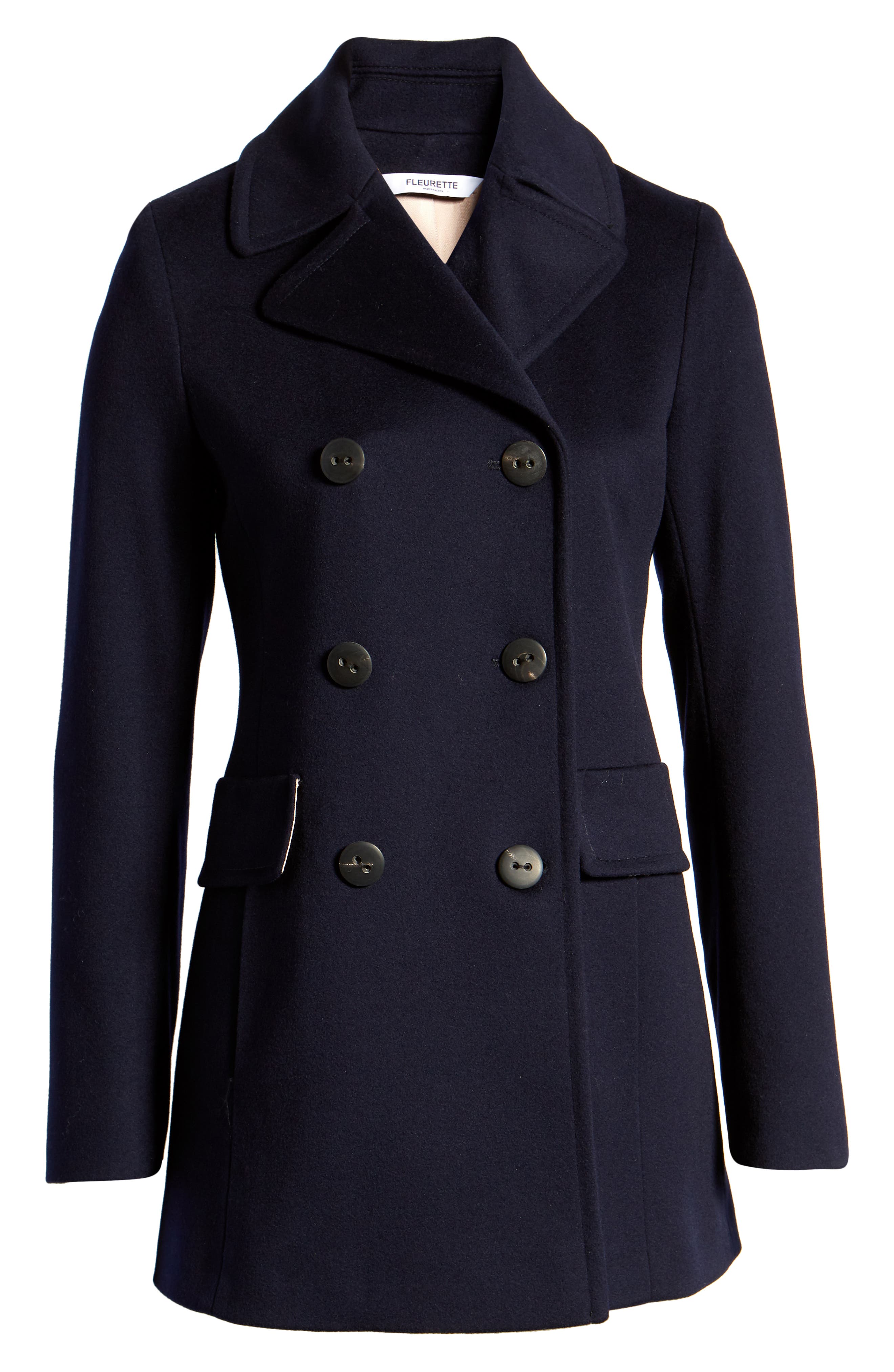 fleurette double breasted wool peacoat display picture 1