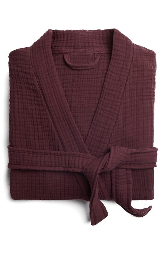 Parachute Cloud Cotton Gauze Robe In Mulberry
