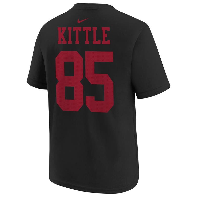 Shop Nike Youth  George Kittle Black San Francisco 49ers Super Bowl Lviii Player Name & Number T-shirt