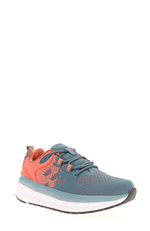 Propét Propet Wide Width Ultra Sneaker In Teal/coral