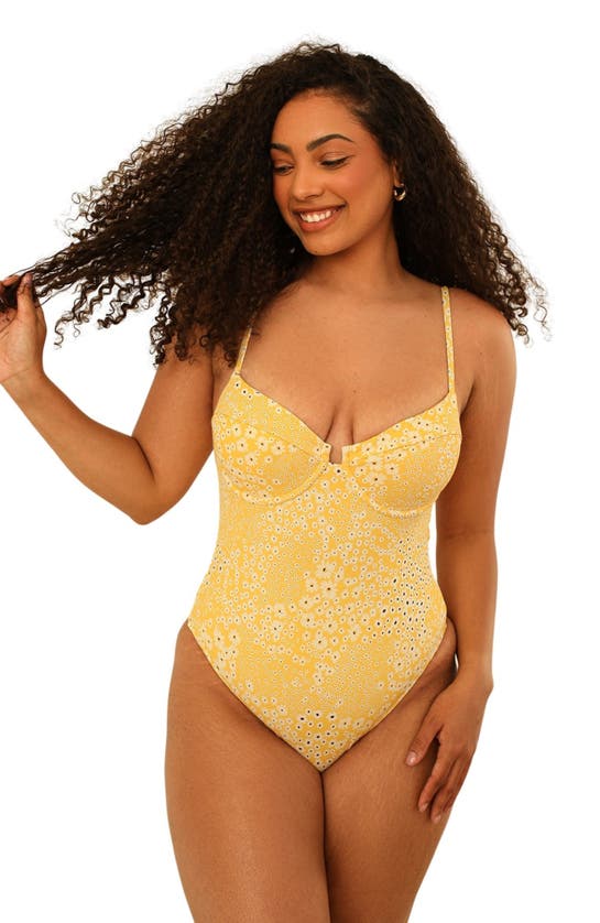 Shop Dippin Daisys Saltwater One Piece In Golden Ditsy