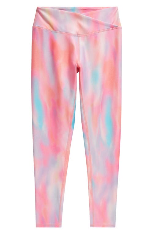 zella Kids' Print Crossover High Waist 7/8 Leggings at