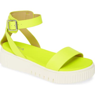 Mia Lunna Platform Ankle Strap Sandal- Yellow
