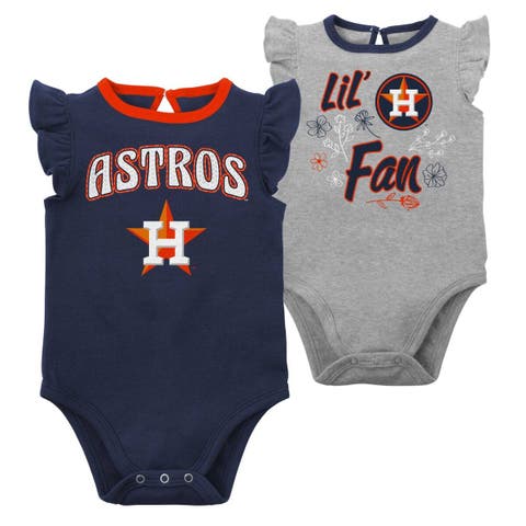 Outerstuff Infant Heather Gray Chicago Cubs Extra Base Hit Raglan Full-Snap Romper at Nordstrom, Size 24 M