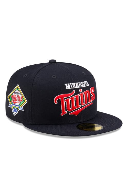 Shop New Era X Diet Starts Monday X Diet Starts Monday Minnesota Twins Fitted Twill Baseball Cap In Blue