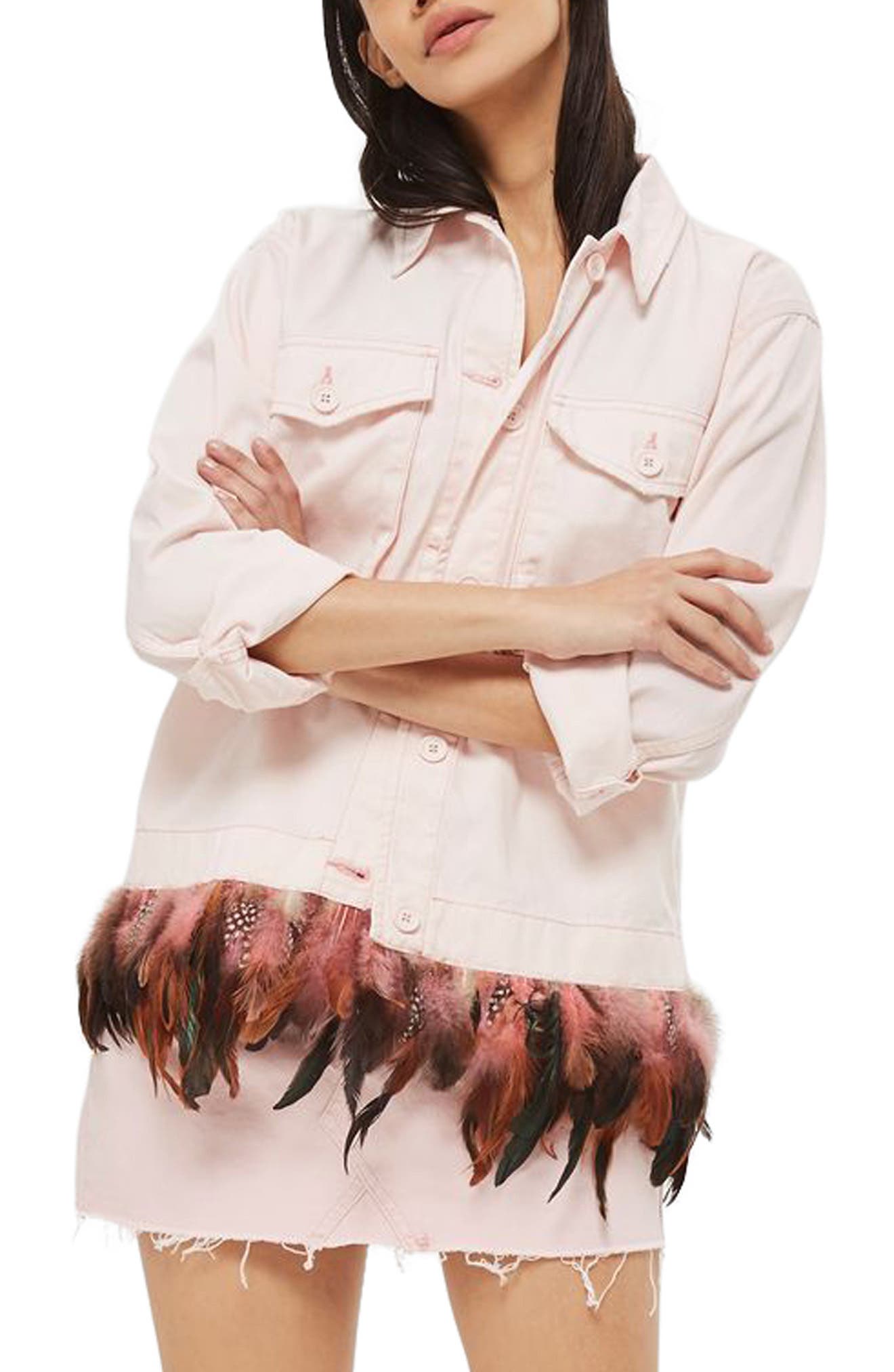 Feather Hem Army Jacket Nordstrom