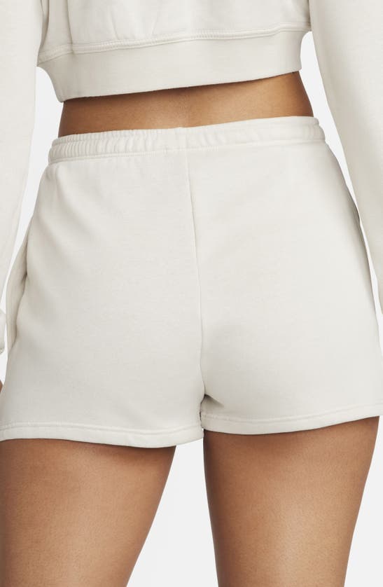 Shop Nike Chill High Waist French Terry Shorts In Light Orewood Brown/sail