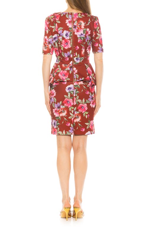 Alexia Admor Atlas Dress In Red Floral