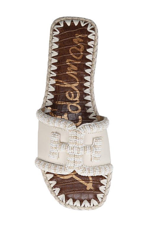 Sam Edelman Fitz Slide Sandal Ivory Leather In Ivory