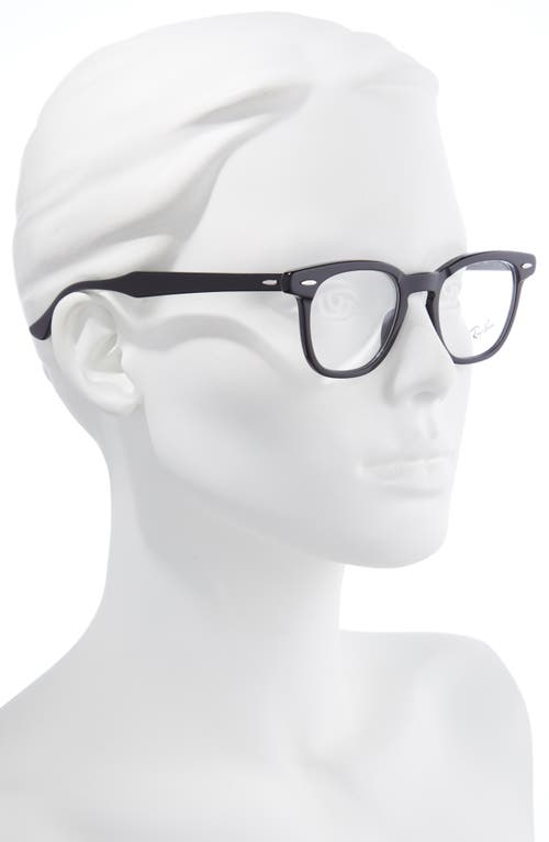Ray Ban Ray-ban 48mm Small Blue Light Blocking Glasses In Black/clear