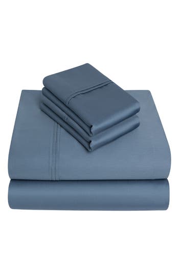 Bedhog 4-piece 625 Thread Count Cotton Sheet Set In Blue