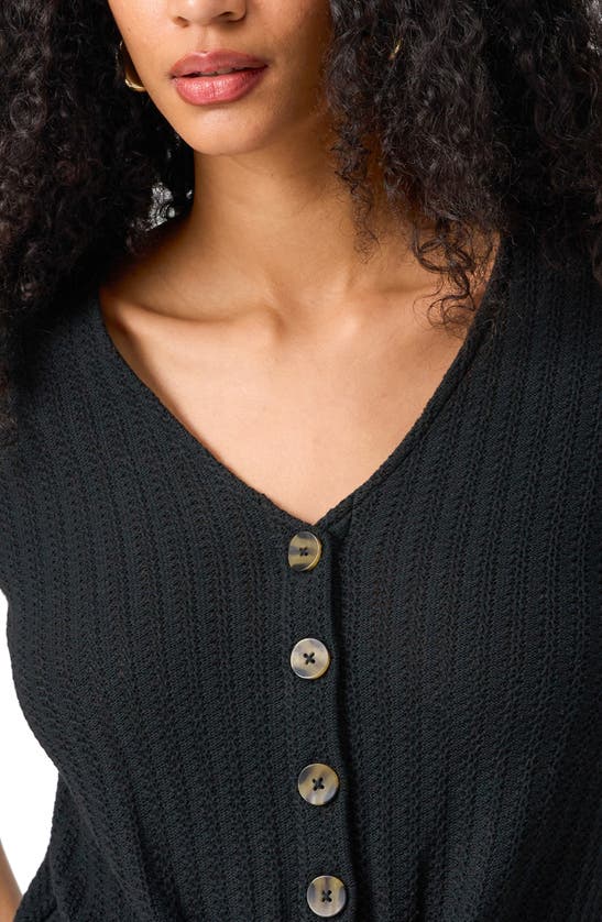 Sanctuary By My Side Tie Hem Sweater In Black