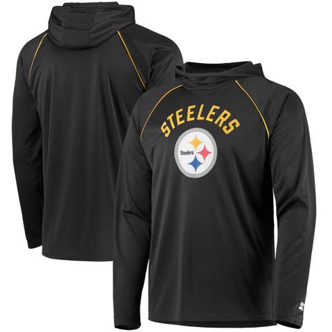 Men's Fanatics Branded Heathered Gray/Heathered Charcoal Pittsburgh  Steelers Weekend Casual Tri-Blend Raglan Long Sleeve T-Shirt