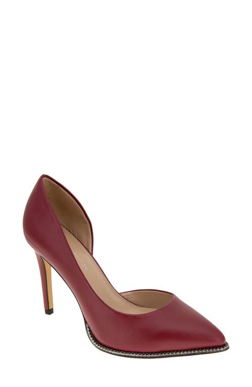 Harnoy Half d'Orsay Pointed Toe Pump in Rhubarb