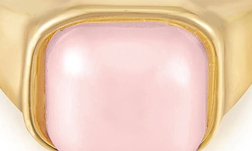 Ettika Set Of 4 Ultimate Babe Ring Set In Gold/pink