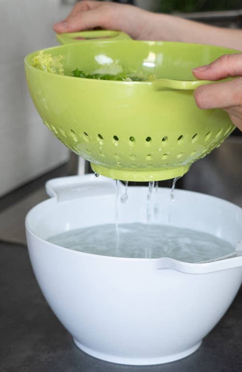 Trebonn Large Duo Rinse Serving Bowl In White