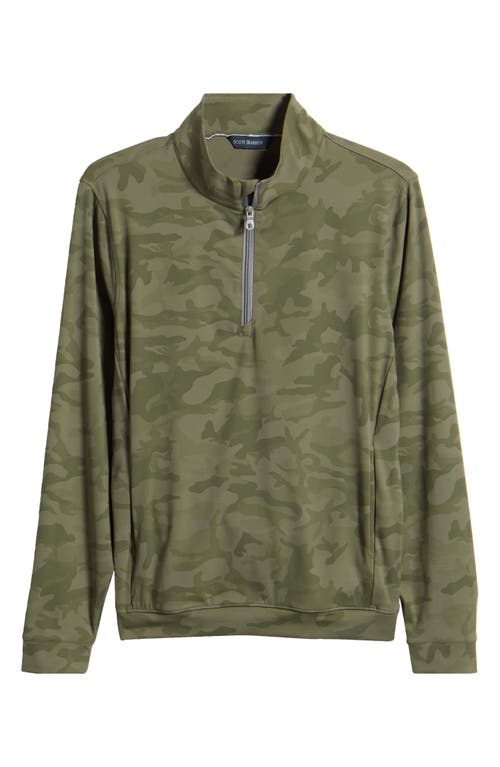 Shop Scott Barber High Performance Quarter Zip Stretch Pullover In Camo