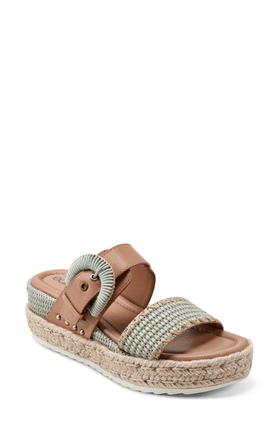 Shop Earth Colla Espadrille Wedge Sandal In Light Green